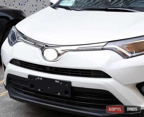Хром накладка на решітку радіатора верхня для Toyota Rav4 IV 2016+