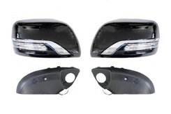 Крышки зеркал Executive Lounge с повторителями поворотов и подсветкой Toyota Land Cruiser 200 / Prado 150 / LX 570