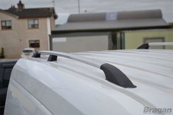 Рейлинги на крышу с металлическими креплениями Ford Connect 2004-2011 ДЛИННАЯ БАЗА 2007-2015 цвет под хром (полированный алюминий)