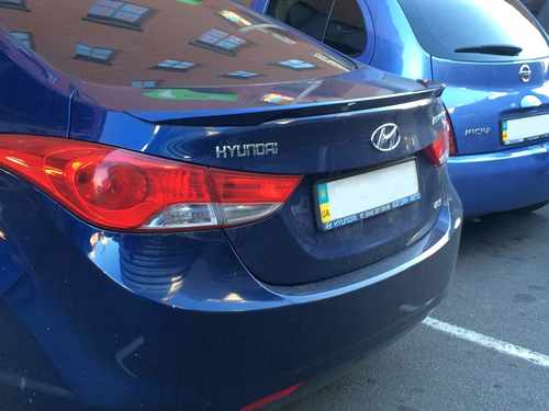 Спойлер ліп багажника Hyundai Elantra MD 2010-2015 ABS пластик під фарбування