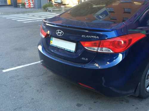 Спойлер ліп багажника Hyundai Elantra MD 2010-2015 ABS пластик під фарбування