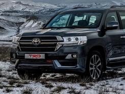 Обвіс тюнінг переднього бампера TRD Toyota Land Cruiser 200 2016-2022 колір чорний