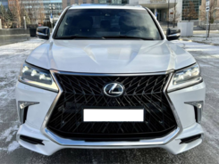 Хром молдинг на решітку TRD / SAMURAI Lexus LX 570 2016+ напівматовий хром
