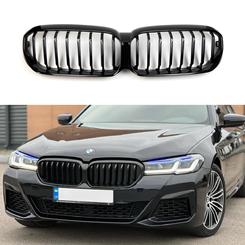 Решітка радіатора ніздрі M-Tech BMW 5 Series G30 / G31 2020+ чорний глянець
