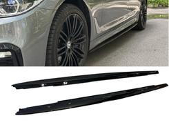 Леза під пороги M-Perfomance BMW 5 series G30 G31 2017- 2шт. чорний глянець