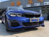 Накладка переднього бампера спойлер M performance BMW 3 series G20 G21 2018-2022 абс пластик, чорний глянець