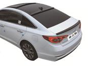 Козирьок на скло Hyundai Sonata LF 2015-2019 ABS пластик, колір чорний глянець