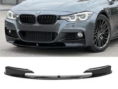 Накладка переднього бампера обвіс M performance BMW 3 series F30 F31 2012-2018 абс пластик, чорний глянець