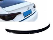 Спойлер лип багажника Hyundai Sonata LF 2015-2017 АБС пластик, колір чорний глянець