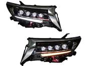 Led фари 4 лінзи стиль BUGATTI для Toyota Land Cruiser Prado 150 рестайлінг 2018+