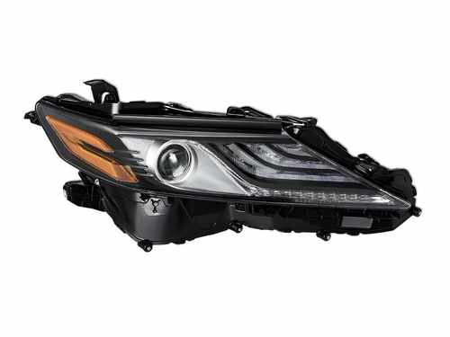 Led права фара рестайлінг Toyota Camry 70 XLE / XSE USA 2021-2024 з жовтим габаритом