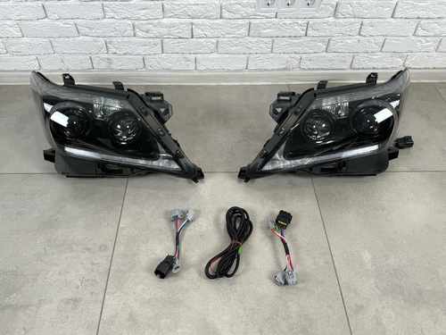 LED фари BLACK Lexus LX 570 2012-2015 2шт.