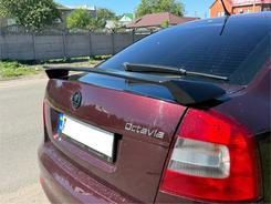 Спойлер на багажник RS Skoda Octavia A5 2004-2013 ABS пластик, колір чорний глянець