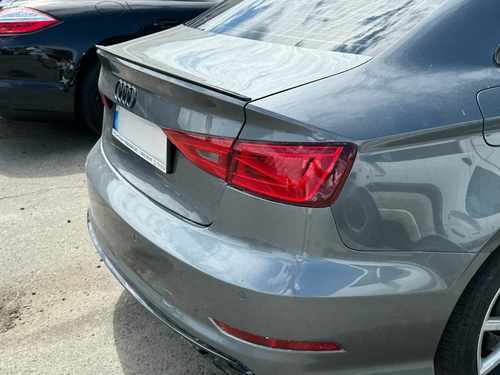 Спойлер ліп на багажник Audi A3 2013-2020 ABS пластик, чорний глянець