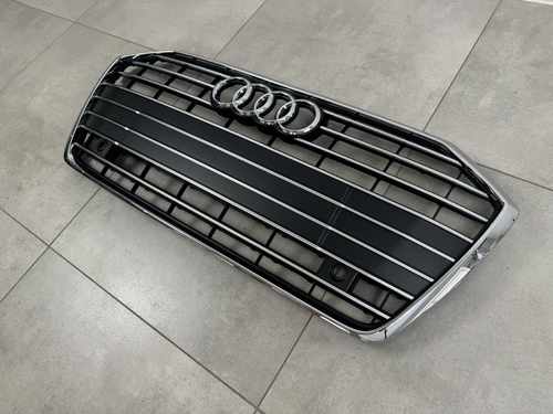 Решітка радіатора Audi A6 C8 2018+ темно-сіра з хромом
