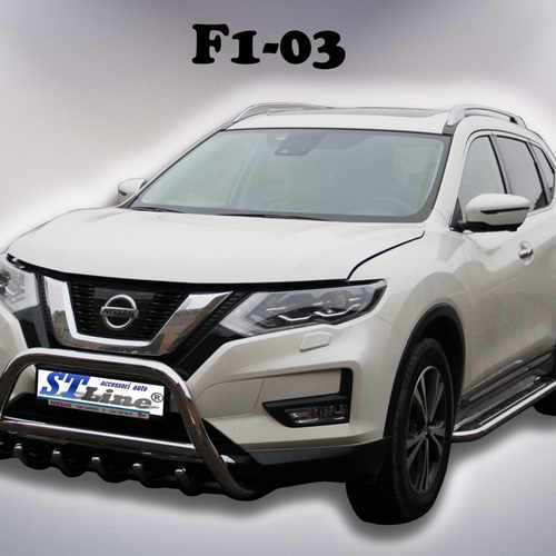 Кенгурятник з перемичкою і грилем D60 для Nissan X-trail 2017+