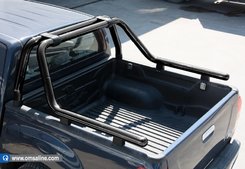 Захисні дуги в кузов Omsa Line Kobra Roll Bar для Nissan Navara 2005-2016 чорні