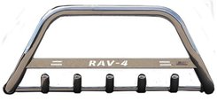 Кенгурятник з написом і грилем D51 для Toyota Rav-4 2013-2016 (WT004)