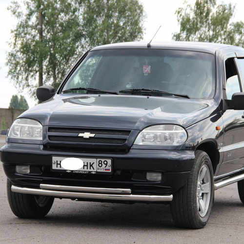 Захист переднього бампера подвійний для Chevrolet Niva 2002-2009, 2009-