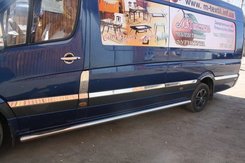 Хром молдинги на двері Carmos для Mercedes Sprinter 2007-/VW Crafter 2006- (Extra Long)