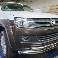 Захист переднього бампера Volkswagen Amarok (подвійний) d60/60мм