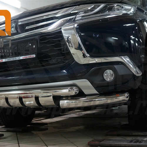 Захист переднього бампера Mitsubishi Pajero Sport (2016-) (Shark) d60/60