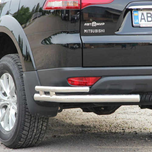 Захист заднього бампера кути для Mitsubishi Pajero Sport 2008-2015