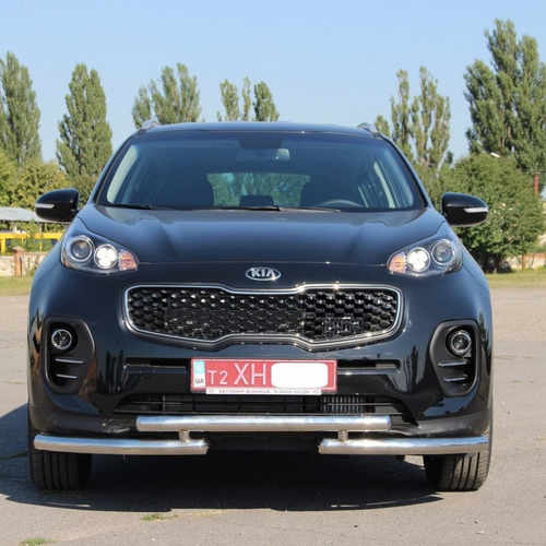 Захист переднього бампера подвійний для Kia Sportage 2016-