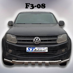 Передій захист з грилем для VW Amarok 2010-