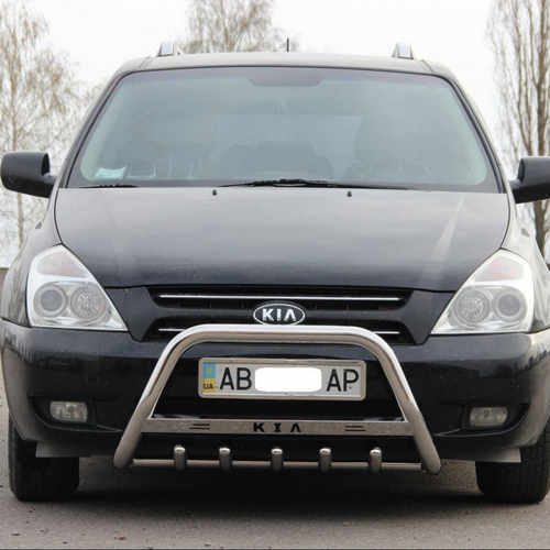 Кенгурятник з написом і грилем D60 для Kia Carnival (WT004)