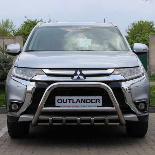 Кенгурятник з перемичкою і грилем D51 для Mitsubishi Outlander 2015+