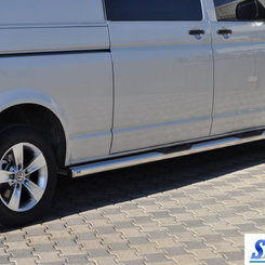 Пороги труба нерж. Ø60 для VW T5, T6 коротка база