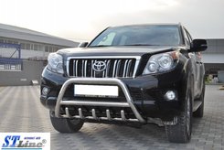 Кенгурятник с перемычкой и грилем D60 для Toyota Prado 150 09-13