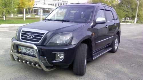 Кенгурятник з грилем і написом для Chery Tiggo труба 60 мм