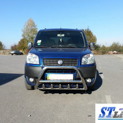 Кенгурятник з перемичкою і грилем D60 для Fiat Doblo 2000-2010