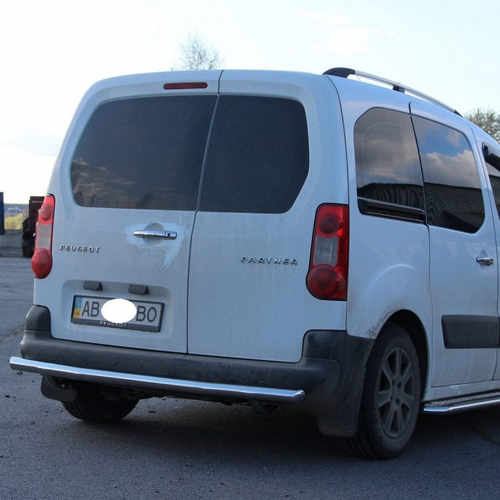 Захист заднього бампера пряма для Пежо Партнер 2008-