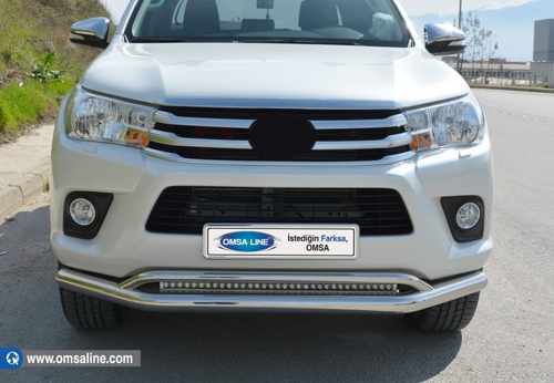 Передій захист подвійний Omsa line для Toyota Hilux 2016+