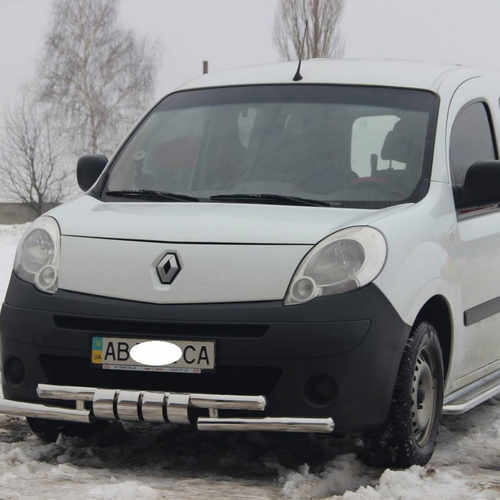 Передій захист подвійний з грилем для Renault Kangoo 08-