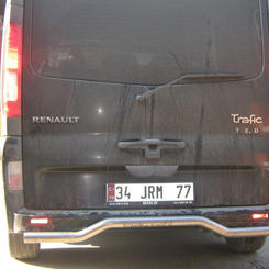 Захист заднього бампера труба нерж. для Opel Vivaro 2015+