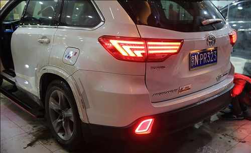 LED світлодіодні катафоти в задній бампер для Toyota Highlander XU50 2014+