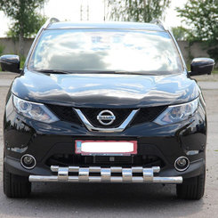 Захист переднього бампера для Nissan Qashqai 2014+