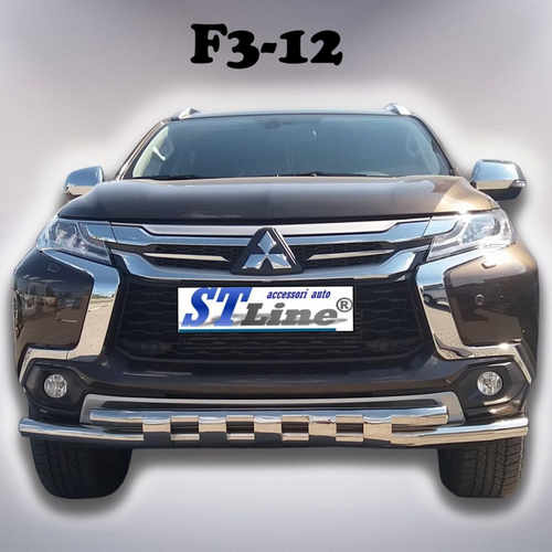 Захист переднього бампера з грилем для Mitsubishi Pajero Sport 2016+