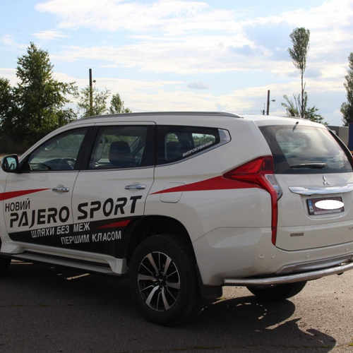 Захист заднього бампера для Mitsubishi Pajero Sport 2016+