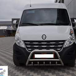 Кенгурятник з перемичкою і грилем D60 для Renault Master 2010+ (NISSAN NV400 2010+, Opel Movano-2010+)