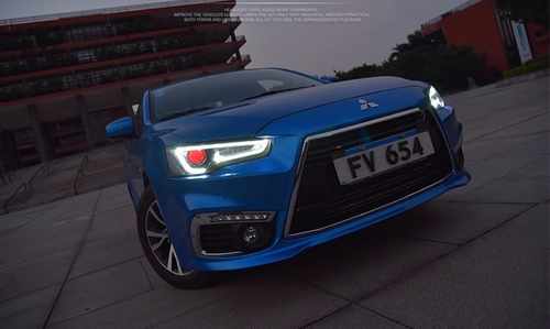 Передні LED фари DRL для Lancer 10 (Audi Q5 стиль)
