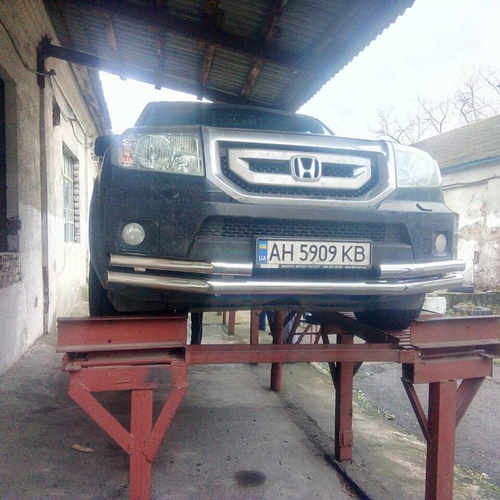 Захист передня труба подвійна D60/60 для Honda Pilot 2008-2016