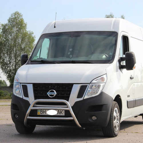Кенгурятник з двома перемичками для Renault Master 2010+ (NISSAN NV400 2010+, Opel Movano-2010+)