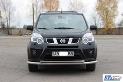 Захист переднього бампера подвійний d60/60 для Nissan X-Trail T31 2007-2014