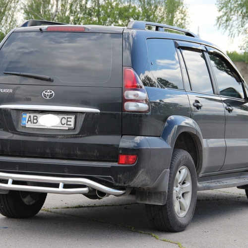 Захист заднього бампера подвійна для Toyota Land Cruiser 120