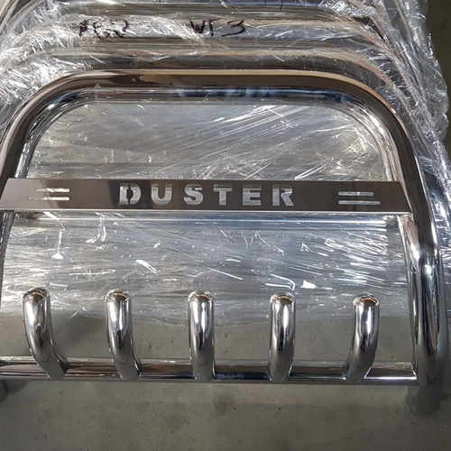 Кенгурятник з написом і грилем D60 для Renault Duster 2010-2017, 2018+